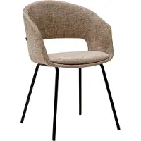 Kick Collection eetkamerstoel Mette - stof - gewatteerde zitting - beige