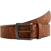 We fashion - Jongens riem met print - Regular fit - Bruin - Polyurethaan - Maat: 85 cm