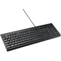 Kensington KB100 EQ, Volledige grootte (100%), Bekabeld, Zwart