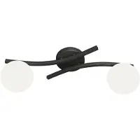 Emibig Plafondlamp Opus, dimbaar, zwart, Woon-/ Eetkamer, metaal, Modern, plafondlamp