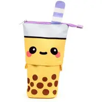 Nobrand Foodiemals Boba de Bubble Tea Pop Up Canvas Potloodetui