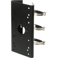 Hikvision DS-1275ZJ-SUS Black, zwarte paalmontagebeugel met klemmen