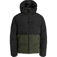 Jack & Jones Winterjas 'EOWEN' olijfgroen / zwart