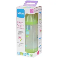 Mam Anti-Colic Easy Start-fles - 260 ml - 0 tot 6 maanden - Flow speen 2 - groen