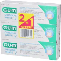 Gum Original White Tandpasta Set van 3 x 75 ml