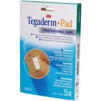 3M Tegaderm + Pad Transparant Filmverband Met Absorberend Kompres 9cm X 10cm 3586P 5 St Pleister