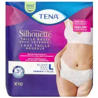 Tena Silhouette Plus Blanc Lage Taille L 10 St Incontinentieslip