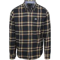 Superdry Overhemd ecru / nachtblauw / bruin / geel