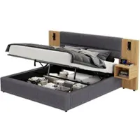 STILVORA TV-meubel 197.5x39x42 cm van MDF en glas, modern design met zevenkleurige LED en opbergruimte