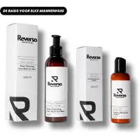 Reverso Gezichtsverzorging Set Mannen – Reinigt & Hydrateert - Clean & Protect – 2-Delige Routine – Voor Dagelijks Gebruik