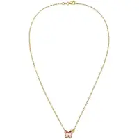 Nenalina - Halsketting - Ketting Dames Vlinder Glaskristallen Wit 925 Sterling Zilver 40 cm -