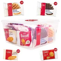 Lotus Koekjesbox – 33 stuks - Vanille en chocolade wafels , Bretons botergaletje & Biscoff Speculoos Sandwich met speculoos crème