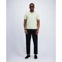 BLACK BANANAS Texture Zip Polo,
