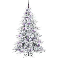 vidaXL Kunstmatige Hinged Kerstboom Wit 180 cm PVC en Staal