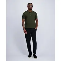 BLACK BANANAS Ribbed Knit Polo,