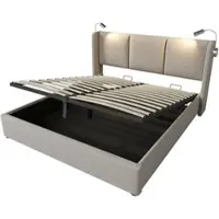 OKWISH Modern LED-dressoir met 3 deuren en 3 lades, ruime hoogglans opbergkast voor woonkamer, stijlvolle kast met veel opbergruimte