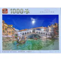 King - Legpuzzel Rialto Bridge Venice Italy - Legpuzzel voor volwassenen 1000 stukjes - City Collection