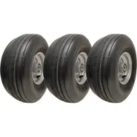Parnells 15x6.00-6 multifunctionele wielen voor grasmaaiers, 6-laags, bandenmaat P508, velg, 25 mm lagers (set van 3)