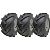 Parnells 18x9,50-8 band met open midden op velg, met noppen, Rotovator, 4 bouten, 4 inch PCD (set van 3)