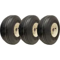 Parnells 15x6.00-6 grasmaaierwielen met meerdere ribben, 6-laags, P508 velg en dop, 20 mm lager (set van 3)