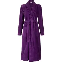 Badrock Dames badjas paars - velours katoen - sjaalkraag - maat L/XL