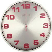 Nextime Dash - Klok - Rond - Aluminium - Ø35 cm - Wit