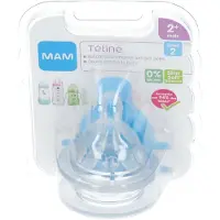 Mam Lot de 2 Tétines Débit 2 - Moyen