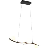 TRIO Hanglamp Napoli, dimbaar, zwart, Woon-/ Eetkamer, metaal, Modern, hanglamp