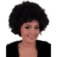 Espa Zwarte afro pruik met krullen