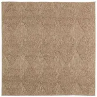 vidaXL Vloerkleden Vierkant AGIRA Naturel 120 x 120 cm Polyester