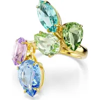 Swarovski sieraden Gema Ring 5737448 | multikleur open ring, luxueuze stijl met veelkleurige kristallen en goudkleurige afwerking