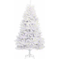 vidaXL Kunstkerstboom 300 LED's PVC en Staal Wit