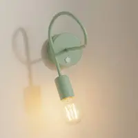 Helam Wandlamp Oxford, dimbaar, groen, Woon-/ Eetkamer, metaal, Jong wonen, wandlamp