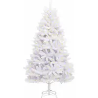 vidaXL Kunstkerstboom met 300 LED Wit 180 cm PVC en Metalen