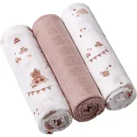 Babyono Baby Ono Bamboo Teddy Beige 3 Stuks Hydrofiel Luiers