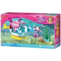 Sluban Onderzeeër bouwspeelgoed kinderen vanaf 6 jaar – Constructiespeelgoed modelbouw submarine – bouwdoos met 117 bouwstenen en 1 minifiguur – M38-B0921D
