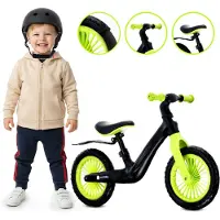 INNE Loopfiets voor Kinderen Sport - 2 jaar, max. 30 kg, Loopfietsen, nylon frame, EVA-wielen, verstelbaar zadel en stuur - Zwart-geel