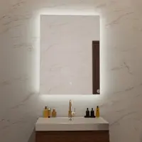 LOMAZOO Badkamerspiegel met Verlichting - Spiegel met Verlichting - Badkamer spiegel - 60 x 80 cm - Rechthoek [CANNES]