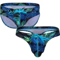 Sukrew Torrent Swim Multipack 1x Brief + 1x Thong Tropical Lime - MAAT M - Heren Zwemslip - Zwem Slip voor Man - Mannen Brief