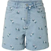 Pieces Jeans 'PCFlora' lichtblauw / donkergroen / rosa / wit
