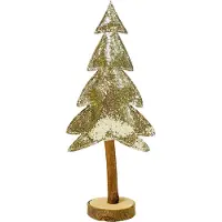 Inspiruj - Kunstkerstboom - Goudkleurig - Materiaal op Stam - 29 cm