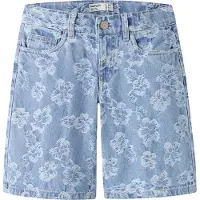 Name it Broek blauw denim / wit