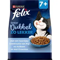 Felix Dubbel Zo Lekker Kattenvoer Droog Senior Kip & Kalkoen 800 Gr