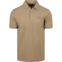 State of Art Poloshirt Piqué Beige | Taupe | Maat 3XL