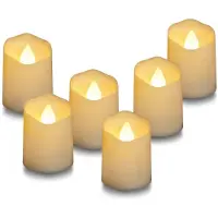 DNA Oplaadbare LED Kaarsen met Afstandsbediening - 6 Stuks - Bewegende Vlam - Warm Wit - 4cm x 4cm x 6cm