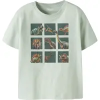 Name it Shirt 'NMMVOTO' bruin / pastelgroen / donkergroen