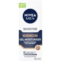 Nivea 1+1 Gratis: Sensitive Skin & Stubble Moisturizer Gezichtsgel 50 Ml