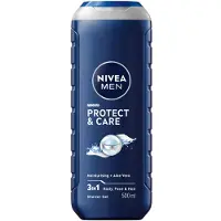 Nivea MEN Protect & Care Douchegel Mannen - 3-in-1 Shower Gel met Aloë Vera - Shampoo - 500ml