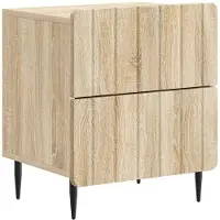 vidaXL Nachtkastje Sonoma Eiken 43 x 34,5 x 49,5 cm Bewerkt hout