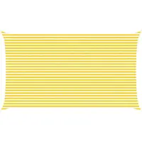 vidaXL Zonneschaduw Geel en Wit 4 x 7 m 100% Polyester Oxford